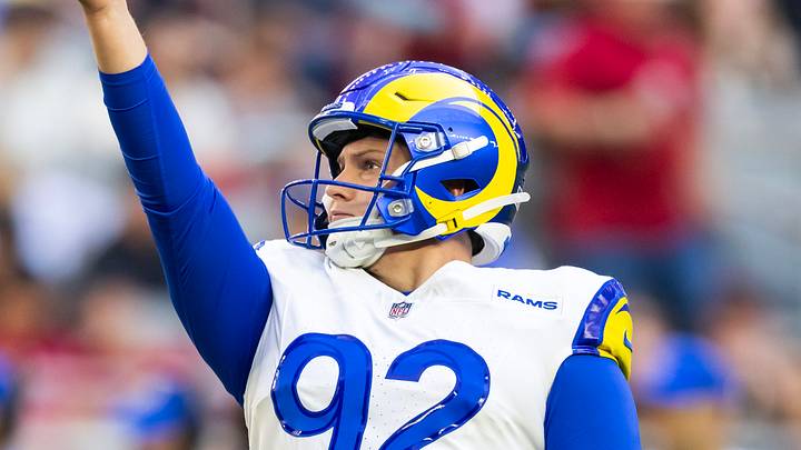 Los Angeles Rams kicker Harrison Mevis. Los Angeles Rams kicker Harrison Mevis.