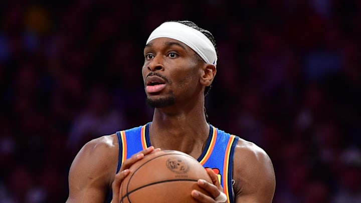 May 11, 2026; Los Angeles, California, USA; Oklahoma City Thunder guard Shai Gilgeous-Alexander (2) during the second half in game four of the second round of the 2026 NBA Playoffs at Crypto.com Arena. Mandatory Credit: Gary A. Vasquez-Imagn Images May 11, 2026; Los Angeles, California, USA; Oklahoma City Thunder guard Shai Gilgeous-Alexander (2) during the second half in game four of the second round of the 2026 NBA Playoffs at Crypto.com Arena. Mandatory Credit: Gary A. Vasquez-Imagn Images