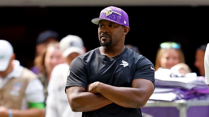 Minnesota Vikings defensive coordinator Brian Flores
