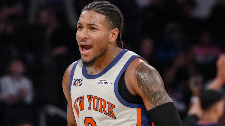 Jan 17, 2026; New York, New York, USA; New York Knicks guard Miles McBride (2) reacts during the second half against the Phoenix Suns at Madison Square Garden. Mandatory Credit: John Jones-Imagn Images Jan 17, 2026; New York, New York, USA; New York Knicks guard Miles McBride (2) reacts during the second half against the Phoenix Suns at Madison Square Garden. Mandatory Credit: John Jones-Imagn Images