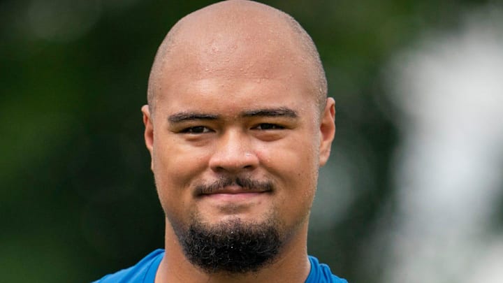 Detroit Lions offensive lineman Giovanni Manu Detroit Lions offensive lineman Giovanni Manu