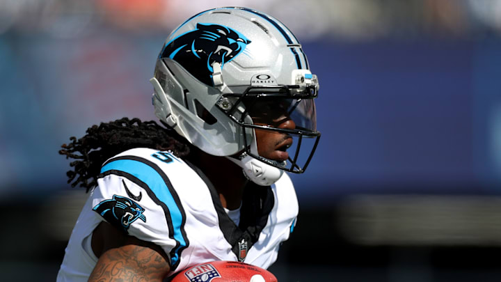 Carolina Panthers running back Rico Dowdle