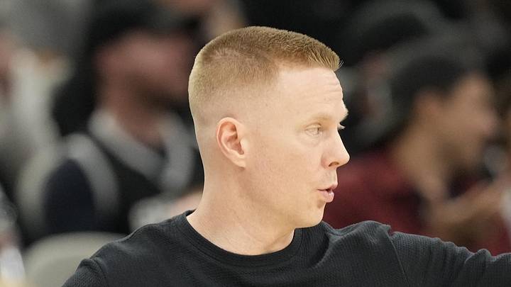 San Antonio Spurs assistant head coach Sean Sweeney signals to players during the second half against the Memphis Grizzlies. San Antonio Spurs assistant head coach Sean Sweeney signals to players during the second half against the Memphis Grizzlies.