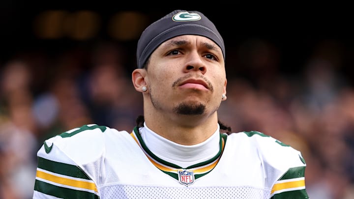 Green Bay Packers wide receiver Christian Watson Green Bay Packers wide receiver Christian Watson