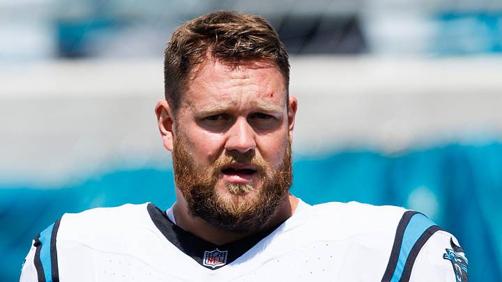 Former Carolina Panthers offensive lineman Brady Christensen (Morgan Tencza-Imagn Images)