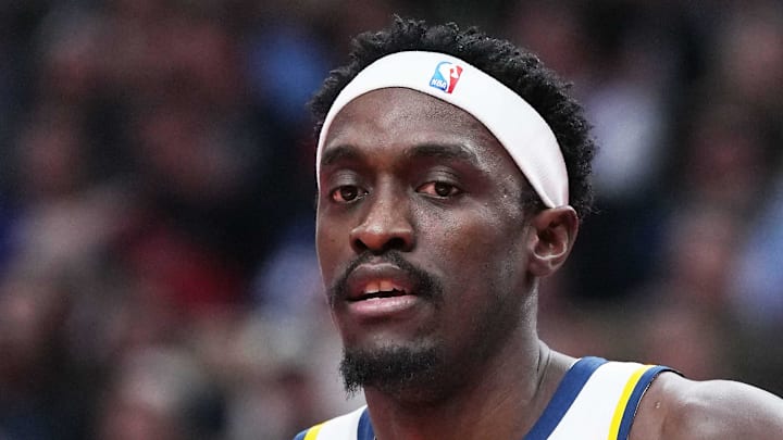 Indiana Pacers forward Pascal Siakam waits for the play to start during a game against the Toronto Raptors.