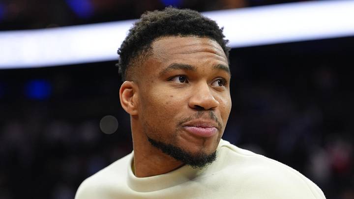 Apr 12, 2026; Philadelphia, Pennsylvania, USA; Milwaukee Bucks forward Giannis Antetokounmpo looks on after the game against the Philadelphia 76ers at Xfinity Mobile Arena. Mandatory Credit: Kyle Ross-Imagn Images Apr 12, 2026; Philadelphia, Pennsylvania, USA; Milwaukee Bucks forward Giannis Antetokounmpo looks on after the game against the Philadelphia 76ers at Xfinity Mobile Arena. Mandatory Credit: Kyle Ross-Imagn Images