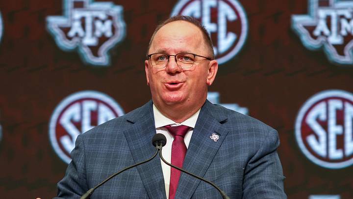 Jul 17, 2025; Atlanta, GA, USA; Texas A&M Aggies head coach Mike Elko talks to the media during the SEC Media Days at Omni Atlanta Hotel. Mandatory Credit: Jordan Godfree-Imagn Images Jul 17, 2025; Atlanta, GA, USA; Texas A&M Aggies head coach Mike Elko talks to the media during the SEC Media Days at Omni Atlanta Hotel. Mandatory Credit: Jordan Godfree-Imagn Images