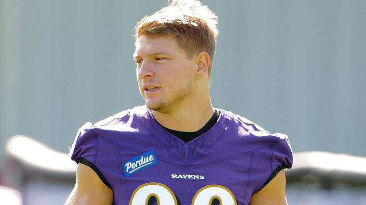 Baltimore Ravens tight end Matt Hibner Baltimore Ravens tight end Matt Hibner