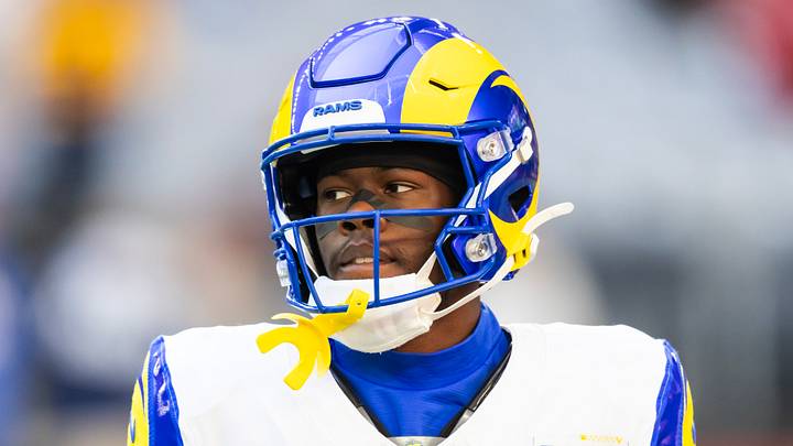 Los Angeles Rams wide receiver Konata Mumpfield. Los Angeles Rams wide receiver Konata Mumpfield.