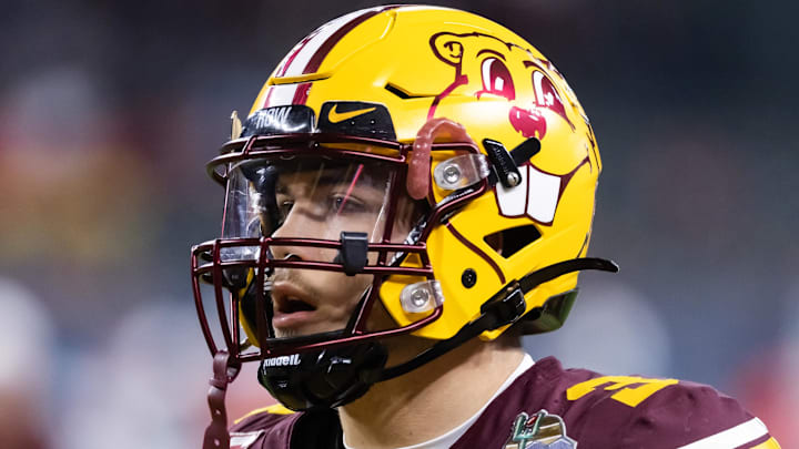 Dec 26, 2025; Phoenix, AZ, USA; Minnesota Golden Gophers defensive back Koi Perich (3) against the New Mexico Lobos during the Rate Bowl at Chase Field. Mandatory Credit: Mark J. Rebilas-Imagn Images