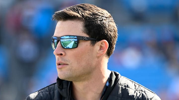 Former Carolina Panthers linebacker Luke Kuechly Former Carolina Panthers linebacker Luke Kuechly