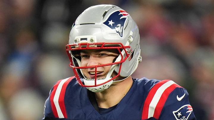 Jan 11, 2026; Foxborough, MA, USA; New England Patriots quarterback Drake Maye (10) celebrates during the fourth quarter against the Los Angeles Chargers in an AFC Wild Card Round game at Gillette Stadium. Mandatory Credit: David Butler II-Imagn Images Jan 11, 2026; Foxborough, MA, USA; New England Patriots quarterback Drake Maye (10) celebrates during the fourth quarter against the Los Angeles Chargers in an AFC Wild Card Round game at Gillette Stadium. Mandatory Credit: David Butler II-Imagn Images