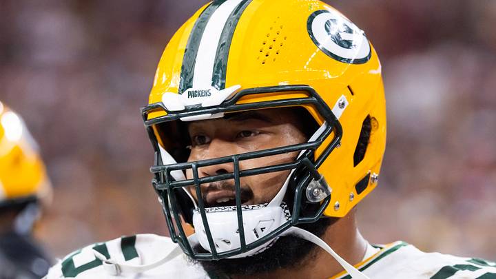 Green Bay Packers guard Aaron Banks is active after missing the last four games.