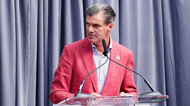 Chief Operating Officer Phil Castellini gives a speech