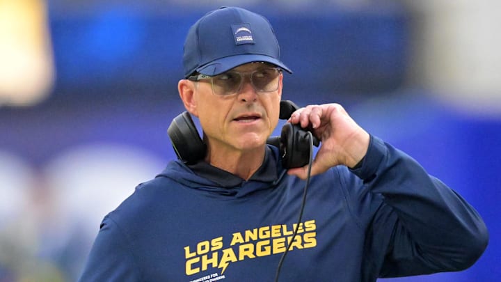 Chargers head coach Jim Harbaugh