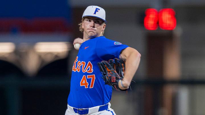 Florida's Aidan King (47) headlines the Gators' pitching staff for 2027. Florida's Aidan King (47) headlines the Gators' pitching staff for 2027.