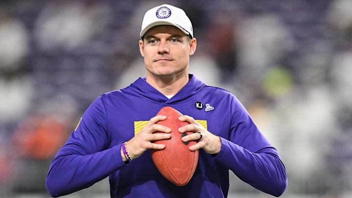 Dec 16, 2024; Minneapolis, Minnesota, USA; Minnesota Vikings head coach Kevin O'Connell looks on before the game against the Chicago Bears at U.S. Bank Stadium. Mandatory Credit: Jeffrey Becker-Imagn Images