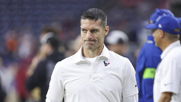 Dec 24, 2023; Houston, Texas, USA; Houston Texans general manager Nick Caserio walks on the field before the game against the Cleveland Browns at NRG Stadium. Mandatory Credit: Troy Taormina-Imagn Images