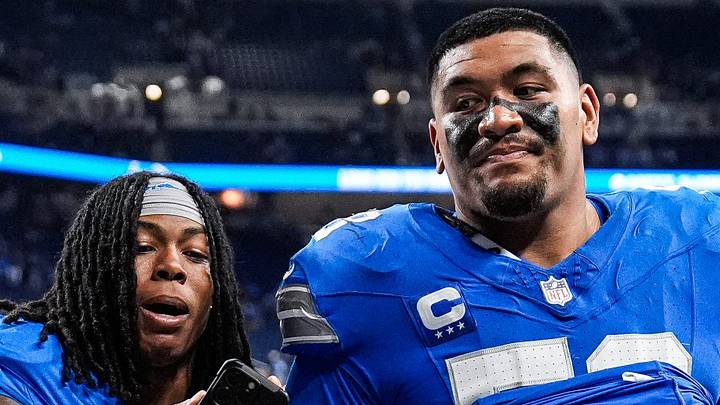 Detroit Lions running back Jahmyr Gibbs and offensive tackle Penei Sewell Detroit Lions running back Jahmyr Gibbs and offensive tackle Penei Sewell