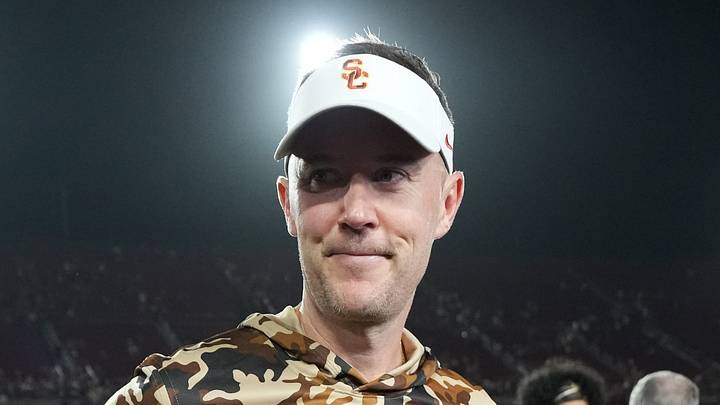 Sep 12, 2026; Los Angeles, California, USA; Southern California Trojans head coach Lincoln Riley reacts after the game against the Louisiana Ragin' Cajuns atUnited Airlines Field at Los Angeles Memorial Coliseum. Mandatory Credit: Kirby Lee-Imagn Images Sep 12, 2026; Los Angeles, California, USA; Southern California Trojans head coach Lincoln Riley reacts after the game against the Louisiana Ragin' Cajuns atUnited Airlines Field at Los Angeles Memorial Coliseum. Mandatory Credit: Kirby Lee-Imagn Images