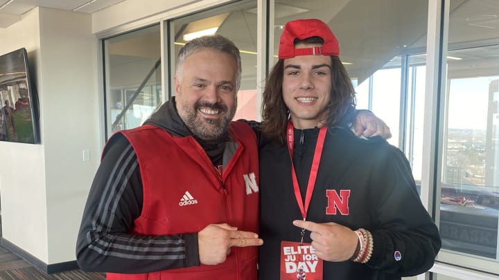 Will Anderson with Nebraska head coach Matt Rhule