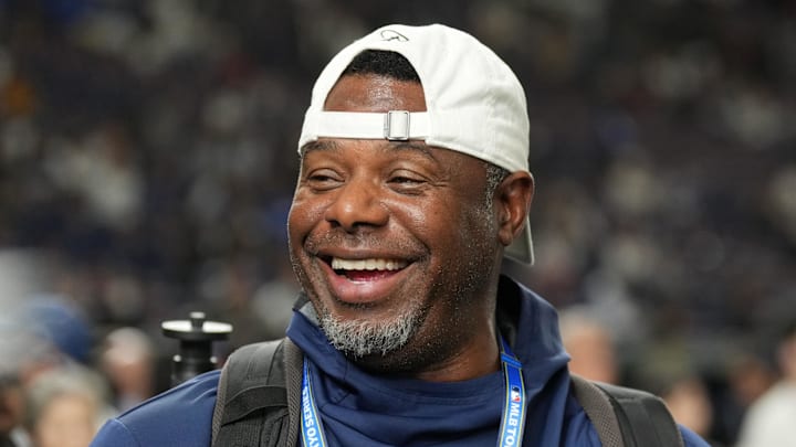 Former MLB star Ken Griffey Jr. photographs the series in Tokyo, Japan.
