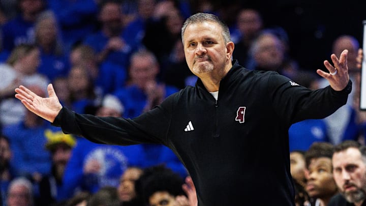 Mississippi State Bulldogs head coach Chris Jans reacts during the second half against the Kentucky Wildcats at Rupp Arena at Central Bank Center. Mississippi State Bulldogs head coach Chris Jans reacts during the second half against the Kentucky Wildcats at Rupp Arena at Central Bank Center.