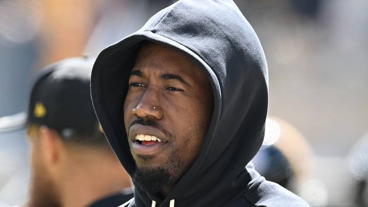 Sep 27, 2026; Pittsburgh, Pennsylvania, USA;  Pittsburgh Steelers cornerback Joey Porter Jr. watches warm-ups for a game against the Cincinnati Bengals at Acrisure Stadium.  Mandatory Credit: Barry Reeger-Imagn Images