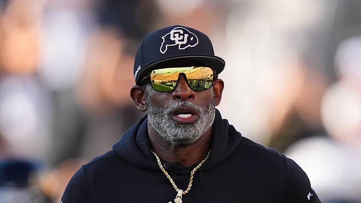 Colorado Buffaloes head coach Deion Sanders runs onto the field before the game against the North Dakota State Bison at Folsom Field. Colorado Buffaloes head coach Deion Sanders runs onto the field before the game against the North Dakota State Bison at Folsom Field.