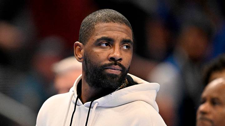 Dallas Mavericks guard Kyrie Irving looks on during the second half against the LA Clippers in an NBA Cup game at American Airlines Center on Nov. 14, 2025. Dallas Mavericks guard Kyrie Irving looks on during the second half against the LA Clippers in an NBA Cup game at American Airlines Center on Nov. 14, 2025.