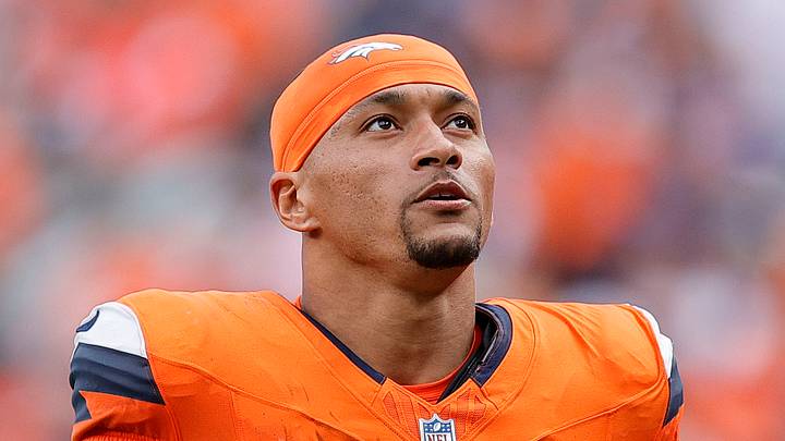 Denver Broncos tight end Evan Engram