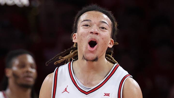 Mar 4, 2026; Houston, Texas, USA; Houston Cougars guard Kingston Flemings (4) reacts to playing against the Baylor Bears in the second half at Fertitta Center. Mandatory Credit: Thomas Shea-Imagn Images Mar 4, 2026; Houston, Texas, USA; Houston Cougars guard Kingston Flemings (4) reacts to playing against the Baylor Bears in the second half at Fertitta Center. Mandatory Credit: Thomas Shea-Imagn Images