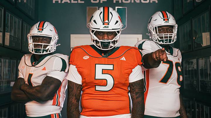 Miami Hurricanes unveiled 2001-inspired adidas uniforms. Miami Hurricanes unveiled 2001-inspired adidas uniforms.