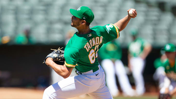 The Philadelphia Phillies claimed Freddy Tarnok off waivers from the Oakland Athletics on Saturday