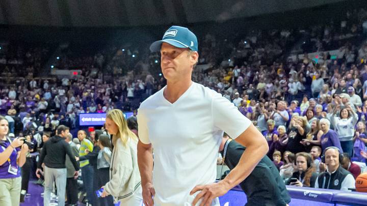 LSU Football Coach Lane Kiffin walks out with Tigers Basketball Coach Kim Mulkey, LSU Tigers Women's Basketball takes on the Kentucky Wildcats. Thursday, Jan. 1, 2026. LSU Football Coach Lane Kiffin walks out with Tigers Basketball Coach Kim Mulkey, LSU Tigers Women's Basketball takes on the Kentucky Wildcats. Thursday, Jan. 1, 2026.