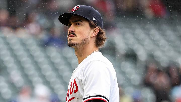 May 21, 2025; Minneapolis, Minnesota, USA; Minnesota Twins pitcher Joe Ryan (41) looks on in the eighth inning during game one of a doubleheader against the Cleveland Guardians at Target Field. Mandatory Credit: Matt Krohn-Imagn Images May 21, 2025; Minneapolis, Minnesota, USA; Minnesota Twins pitcher Joe Ryan (41) looks on in the eighth inning during game one of a doubleheader against the Cleveland Guardians at Target Field. Mandatory Credit: Matt Krohn-Imagn Images