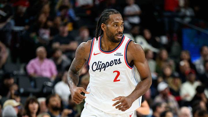 Apr 7, 2026; Inglewood, California, USA; Los Angeles Clippers forward Kawhi Leonard (2) runs on the court during the second half against the Dallas Mavericks at Intuit Dome. Mandatory Credit: William Liang-Imagn Images Apr 7, 2026; Inglewood, California, USA; Los Angeles Clippers forward Kawhi Leonard (2) runs on the court during the second half against the Dallas Mavericks at Intuit Dome. Mandatory Credit: William Liang-Imagn Images