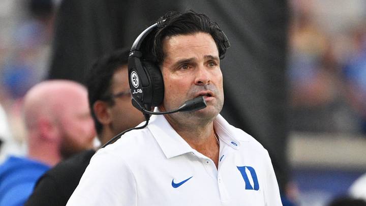 Sep 5, 2026; Durham, North Carolina, USA; Duke Blue Devils head coach Manny Diaz looks on during the second half against the Tulane Green Wave at Wallace Wade Stadium. Mandatory Credit: Zachary Taft-Imagn Images Sep 5, 2026; Durham, North Carolina, USA; Duke Blue Devils head coach Manny Diaz looks on during the second half against the Tulane Green Wave at Wallace Wade Stadium. Mandatory Credit: Zachary Taft-Imagn Images