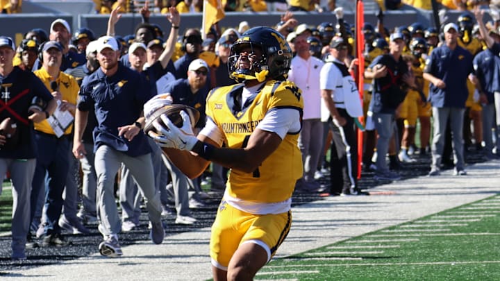 West Virginia University receiver Cam Vaughn