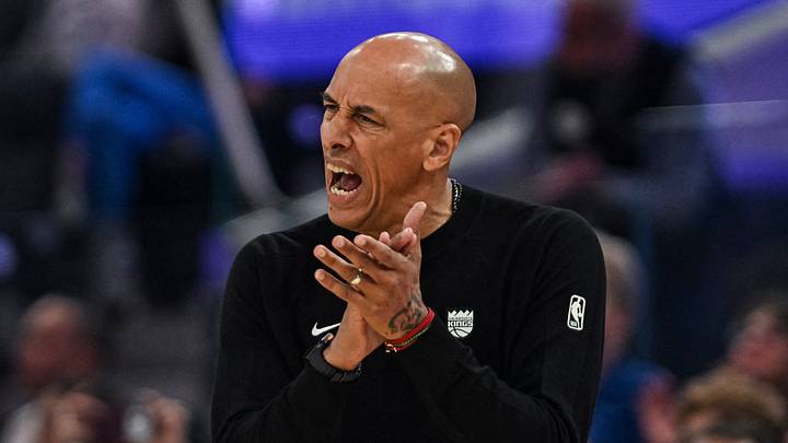 Oct 10, 2026; San Francisco, California, USA; Sacramento Kings head coach Doug Christie reacts during the first quarter against the Golden State Valkyries at Chase Center. Mandatory Credit: Justine Willard-Imagn Images Oct 10, 2026; San Francisco, California, USA; Sacramento Kings head coach Doug Christie reacts during the first quarter against the Golden State Valkyries at Chase Center. Mandatory Credit: Justine Willard-Imagn Images