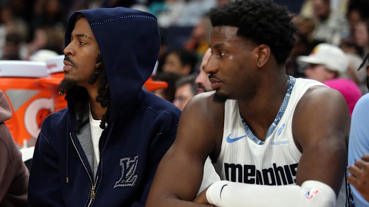 Memphis Grizzlies guard Ja Morant and forward/center Jaren Jackson Jr. have been through their share of battles, but their days as teammates could be nearing a close. Mandatory Credit: Petre Thomas-Imagn Images