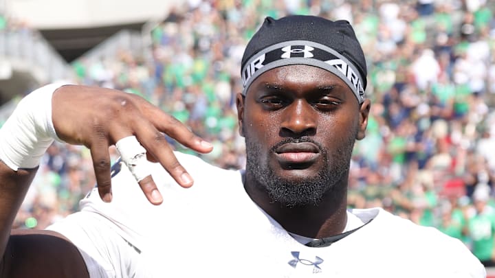 Notre Dame Fighting Irish running back Jeremiyah Love Notre Dame Fighting Irish running back Jeremiyah Love