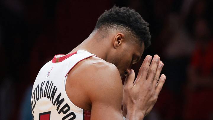 Giannis Antetokounmpo and the Heat have fallen to 0-4