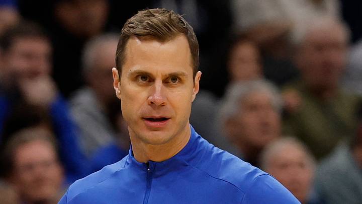 Mar 29, 2026; Washington, DC, USA; Duke Blue Devils head coach Jon Scheyer looks on against the UConn Huskies in the first half during an Elite Eight game of the East Regional of the men's 2026 NCAA Tournament at Capital One Arena. Mandatory Credit: Geoff Burke-Imagn Images Mar 29, 2026; Washington, DC, USA; Duke Blue Devils head coach Jon Scheyer looks on against the UConn Huskies in the first half during an Elite Eight game of the East Regional of the men's 2026 NCAA Tournament at Capital One Arena. Mandatory Credit: Geoff Burke-Imagn Images