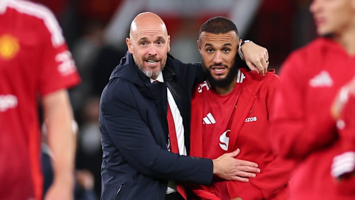 Erik ten Hag und Noussair Mazraoui Erik ten Hag und Noussair Mazraoui