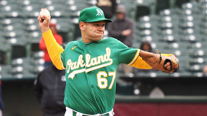 Oakland Athletics pitcher Garrett Acton.