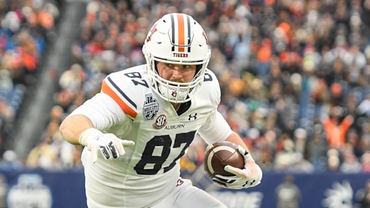 The tight end is back year six with Auburn