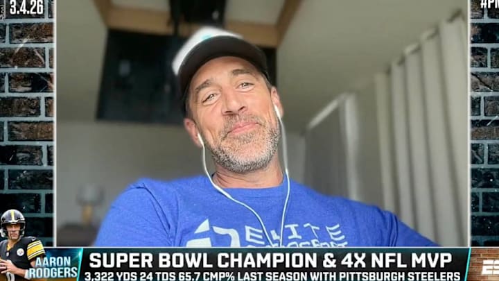 Aaron Rodgers wasn’t amused by FBI director Kash Patel joining the U.S. men’s hockey team during their gold medal-winning celebrations at the Milan Cortina Olympics.