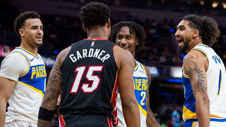 Mar 29, 2026; Indianapolis, Indiana, USA; Indiana Pacers forward Obi Toppin (1) celebrates a made basket in the first half against the Miami Heat at Gainbridge Fieldhouse. Mandatory Credit: Trevor Ruszkowski-Imagn Images Mar 29, 2026; Indianapolis, Indiana, USA; Indiana Pacers forward Obi Toppin (1) celebrates a made basket in the first half against the Miami Heat at Gainbridge Fieldhouse. Mandatory Credit: Trevor Ruszkowski-Imagn Images